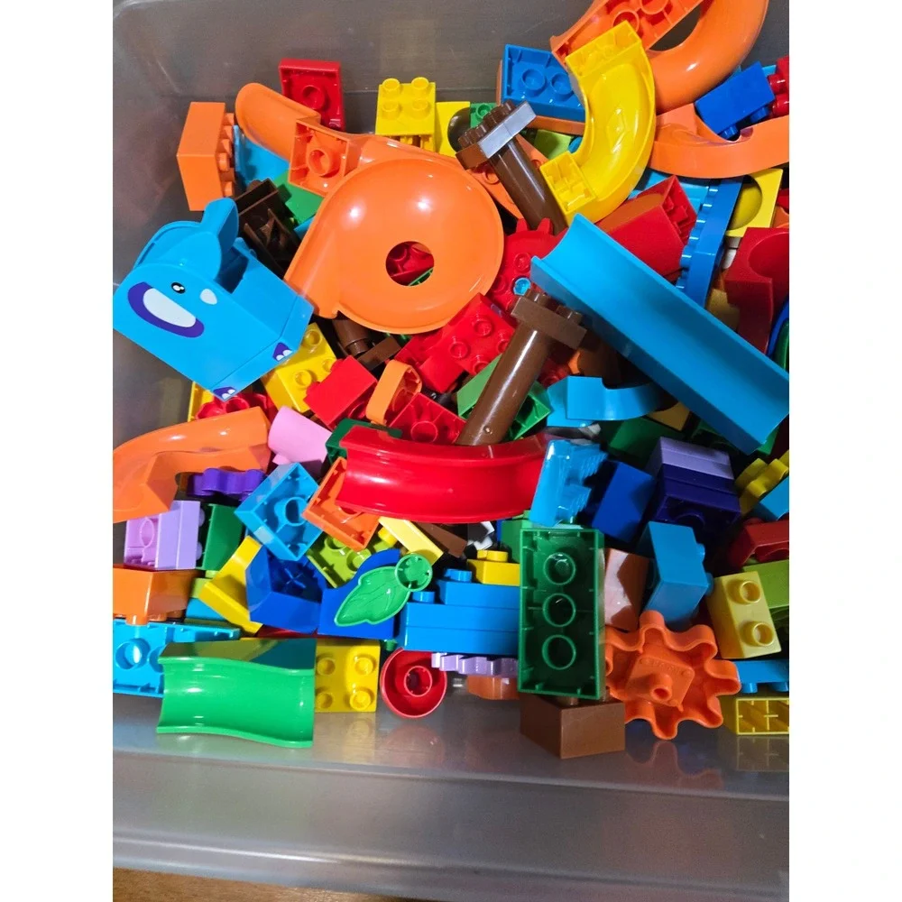 7lb Bulk Marble Run Building Blocks Set Slides Funnels Tubes Large Blocks Lot